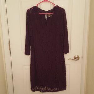 Purple lace dress